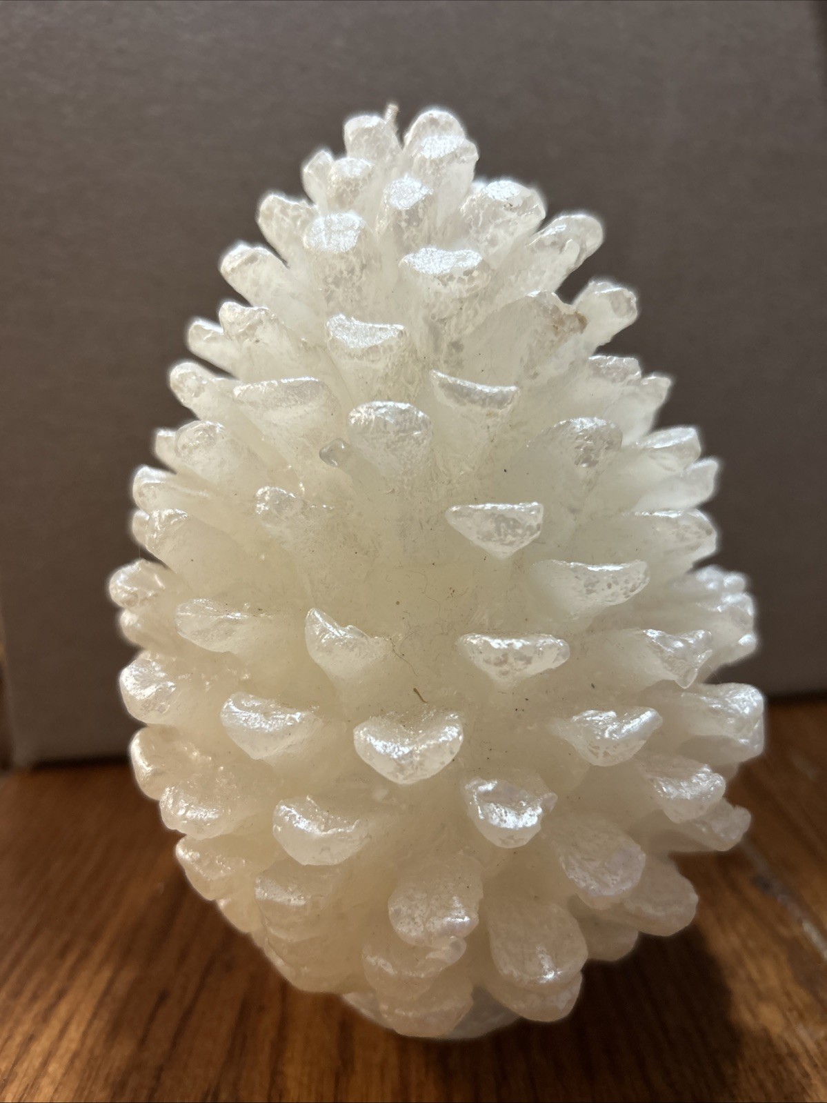 Christmas Vintage 5.5” Pinecone Shaped Candle Retro Farmhouse