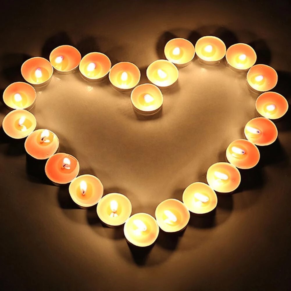 40 Tea Light Candles 3 hours Burn White Unscented Home Use Dripless