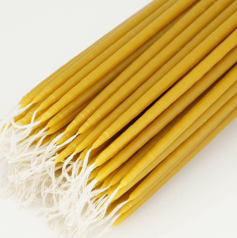 100% Pure Beeswax Taper Church Candles Orthodox Natural Honey Scent 200 pcs 11″
