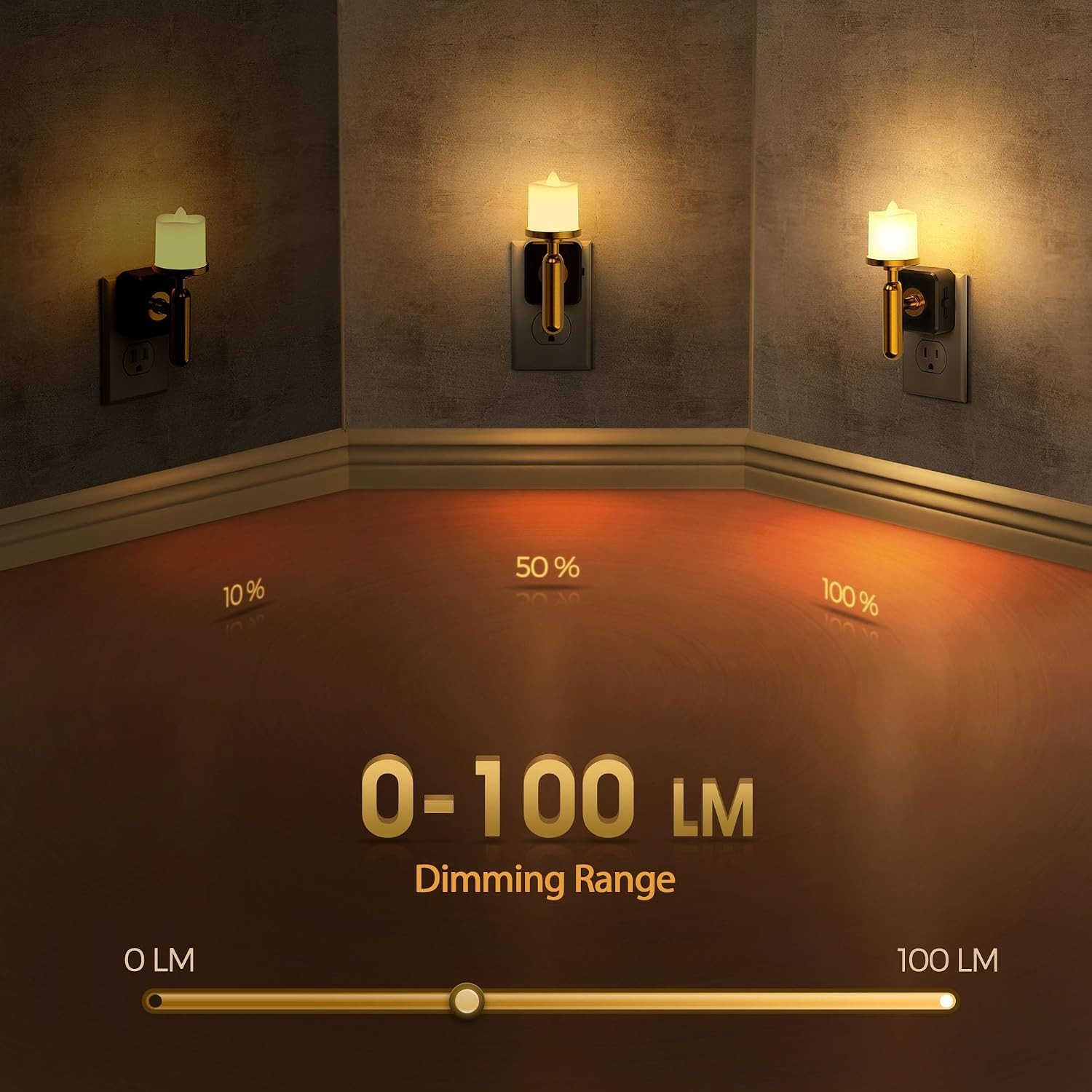 Versatile Flameless Night Light with Dusk to Dawn Sensor – 3000K Soft White
