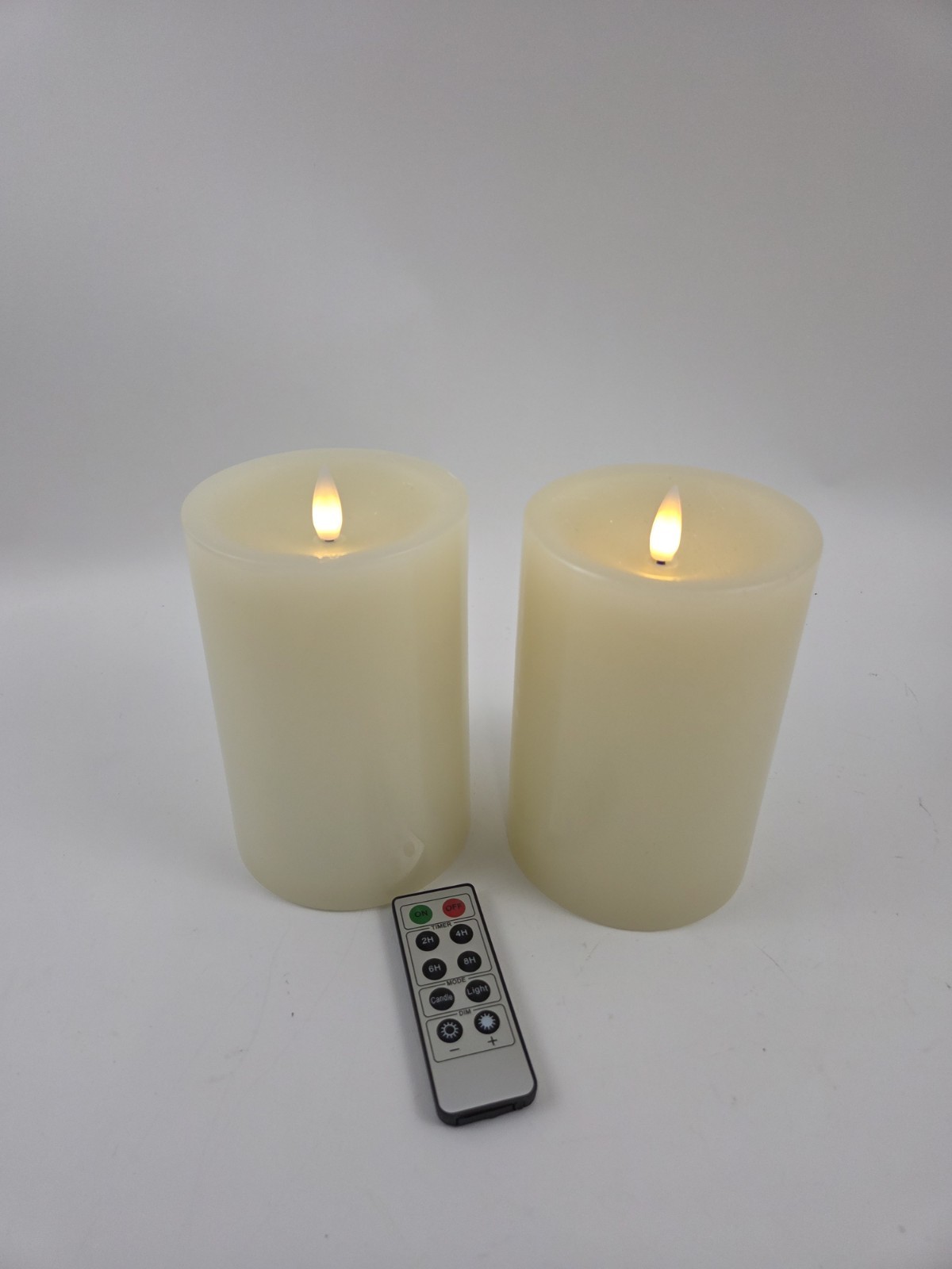 Set of 2 4″ x 6″ Candle Light Wax Candles in Ivory by Valerie
