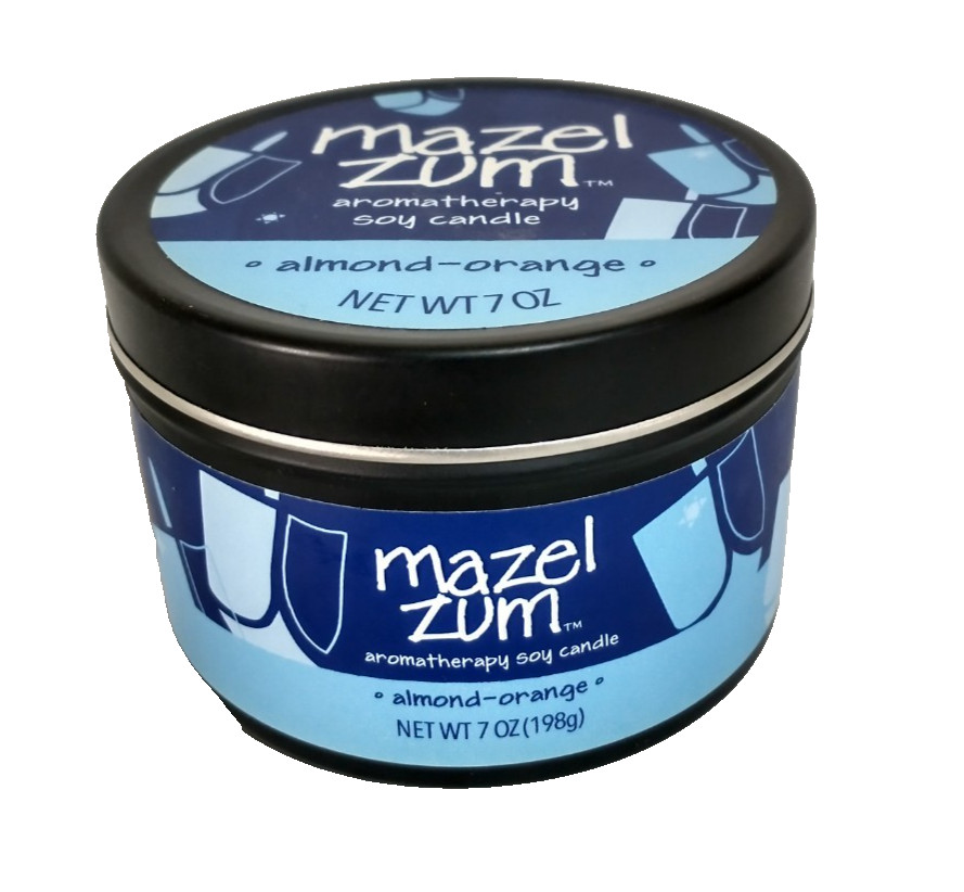 New HTF Discontinued – ZUM – Almond – Orange 7 oz. – Aromatherapy Soy Tin Candle