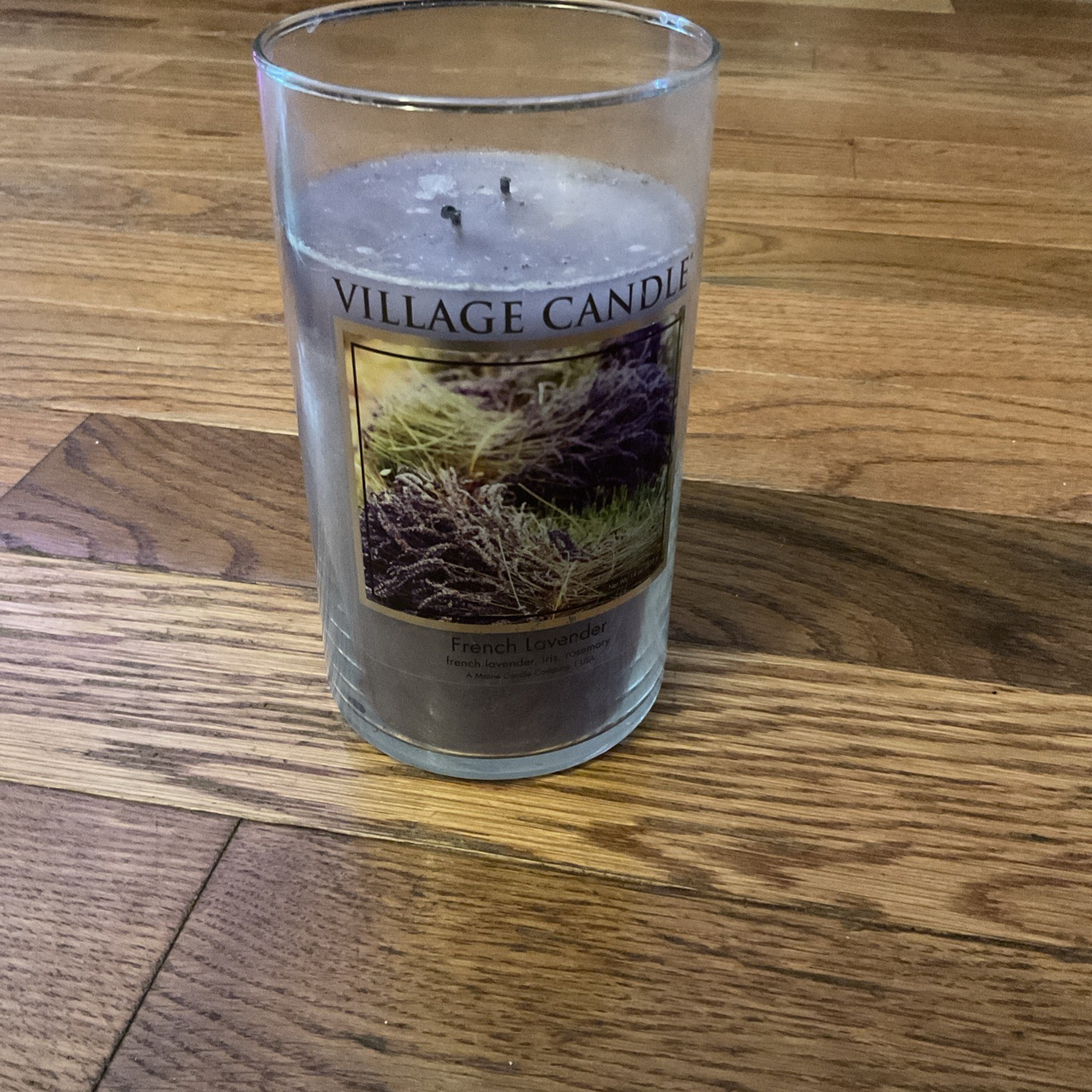 Yankee Candle French Lavender 2 Wick Burned 1 Time Jar 24 OZ 23036 Bathroom