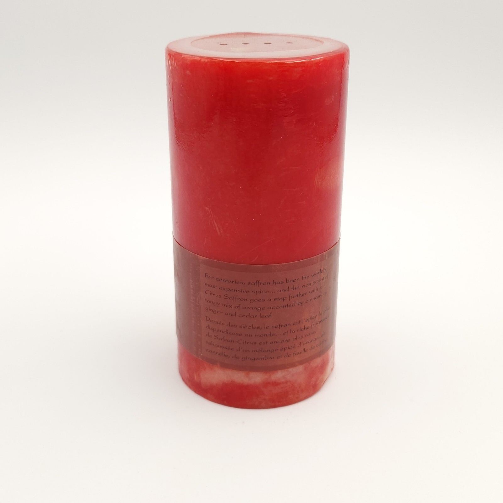 Pier 1 Imports Citrus Saffron Scented Pillar Candle Home Fragrance Sealed Unused