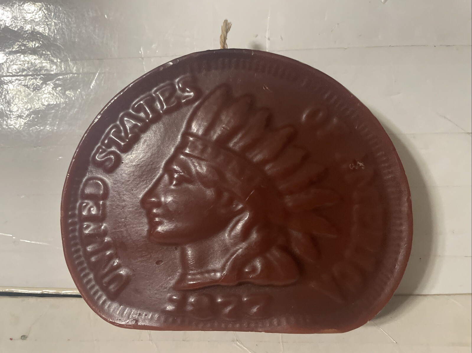 Vtg Indian Head Penny Cent Unused Wax Candle Rare