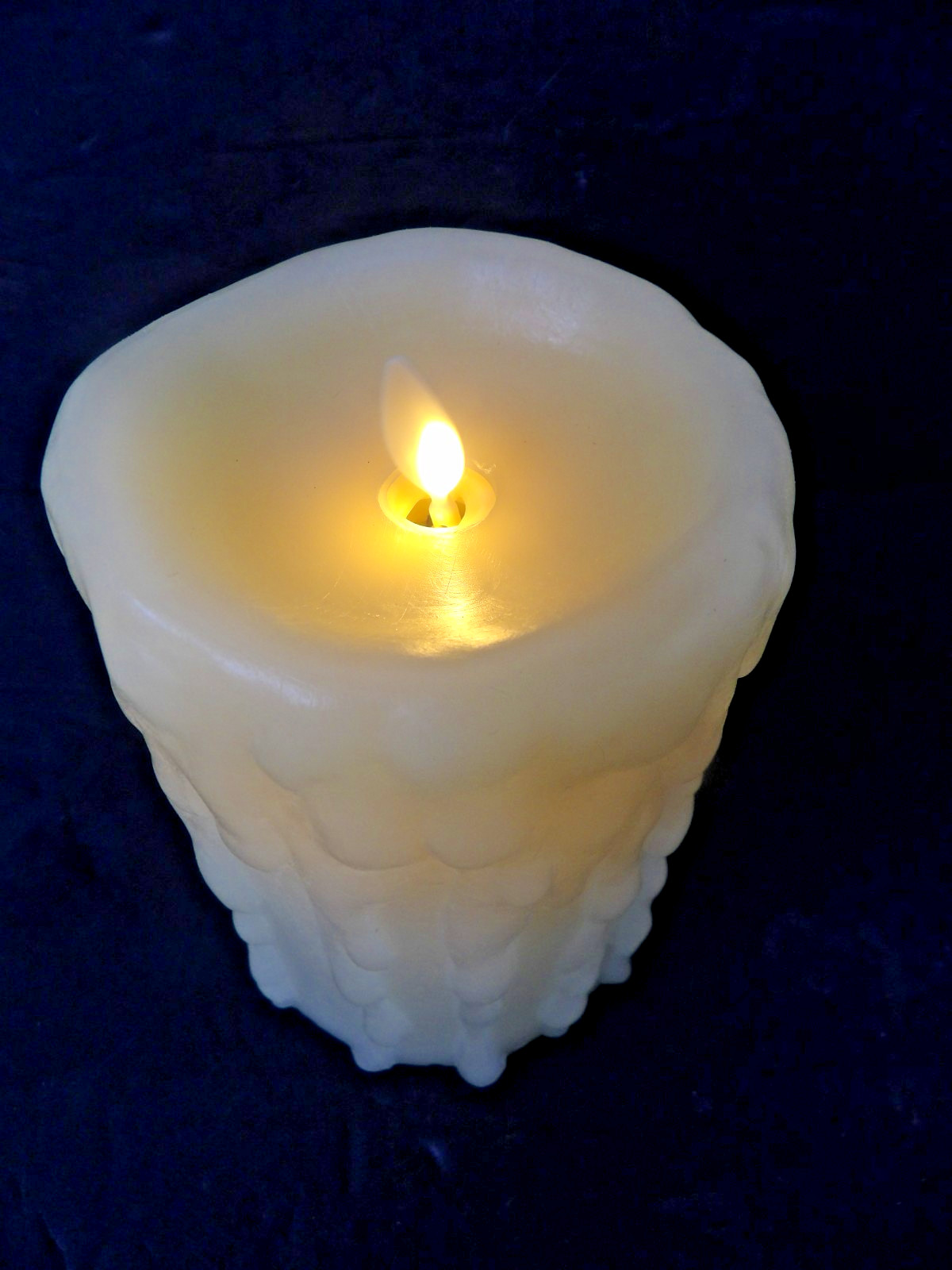Luminara Ivory Heavy Drip Wax Flameless Pillar Candle 5″ x 4″ w/ Remote