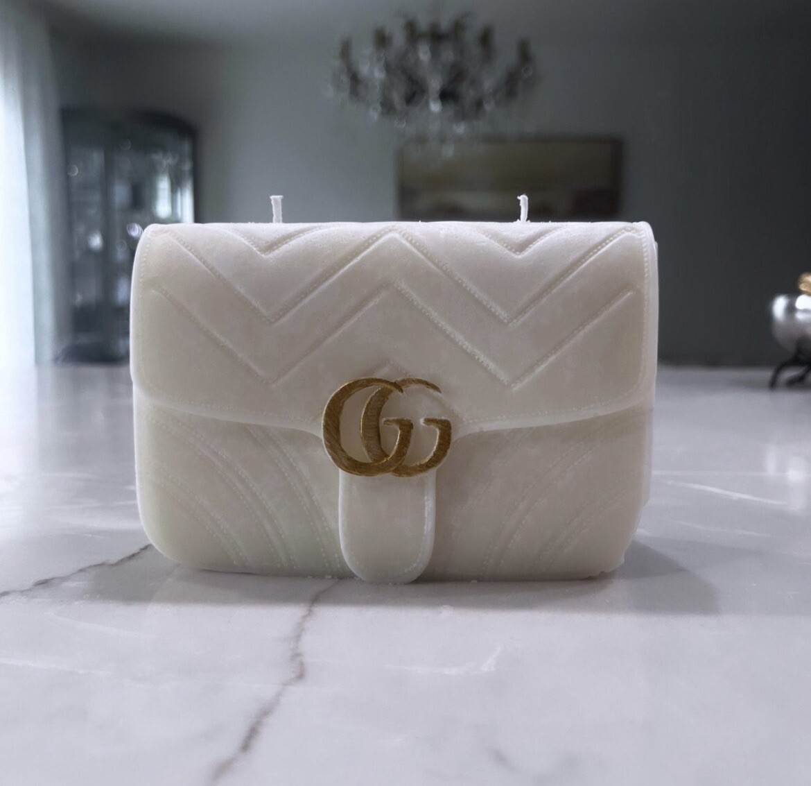 Handmade G G Purse Free standing scented candle