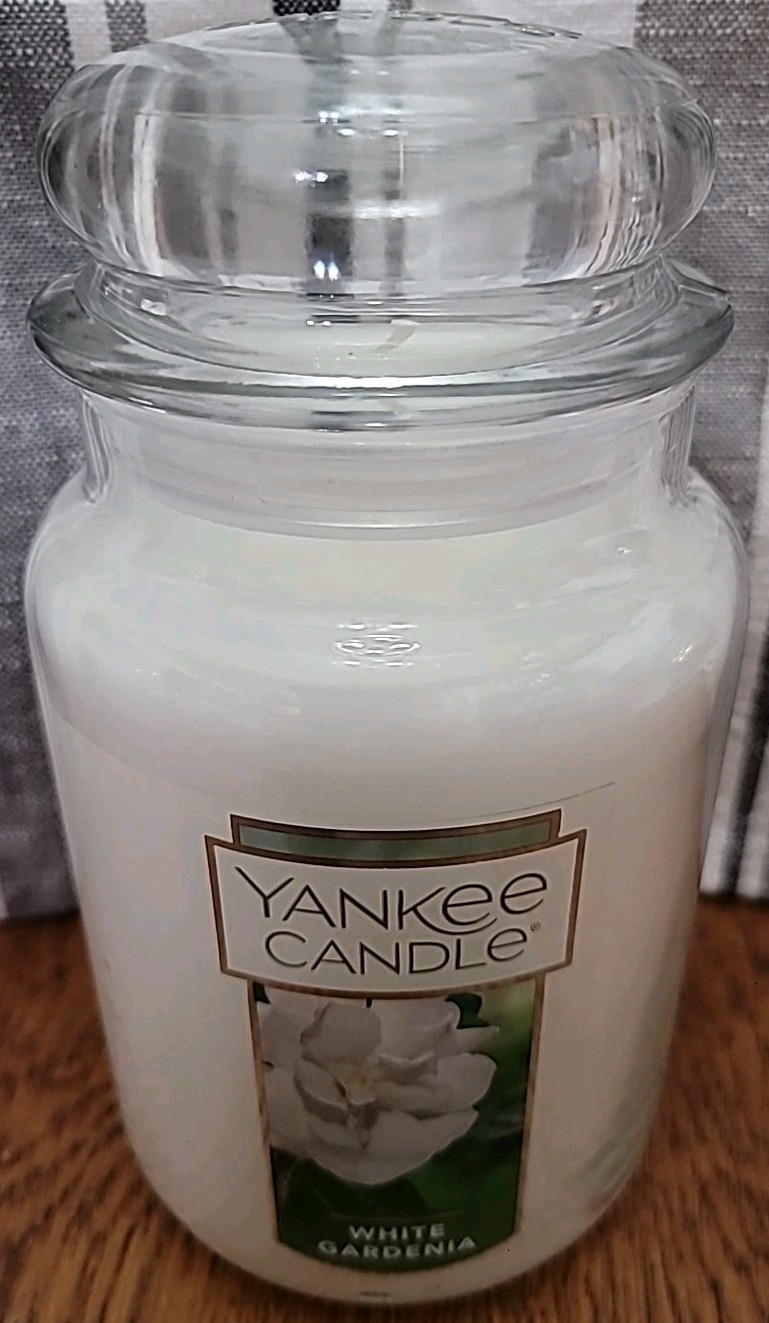Yankee Candle WHITE GARDENIA 22 oz Original Single Wick Large Jar Candle RETIRED