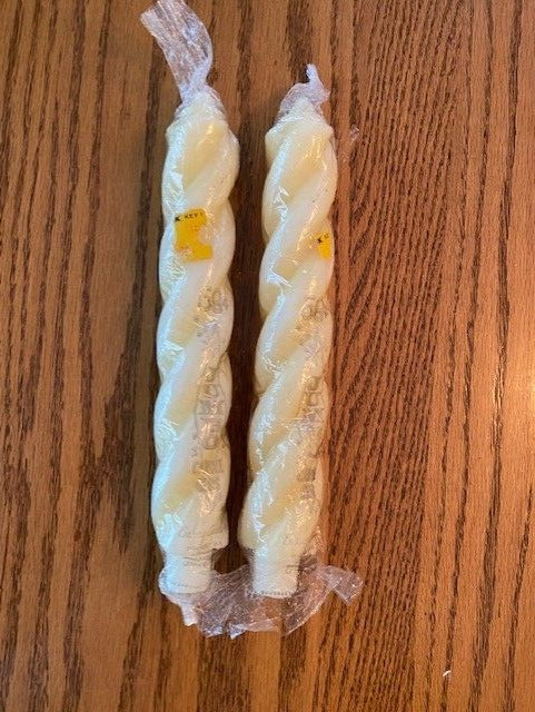 Vintage Pair of Emkay Twisted Jumbo Candle Gems. Unused. U.S.A.