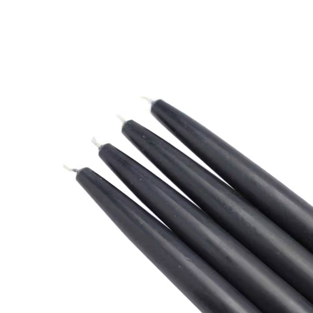 6 In. Black Taper Candles (Set of 12)
