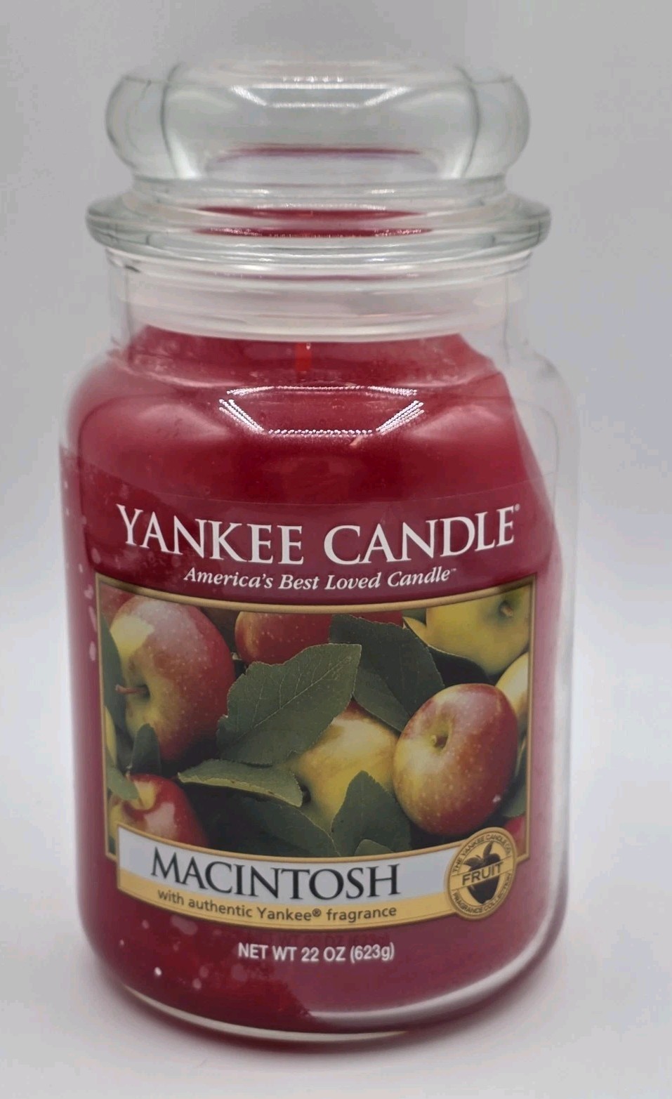 Yankee Candle Macintosh Large Classic Jar 22 oz Retired Style Scented Candle