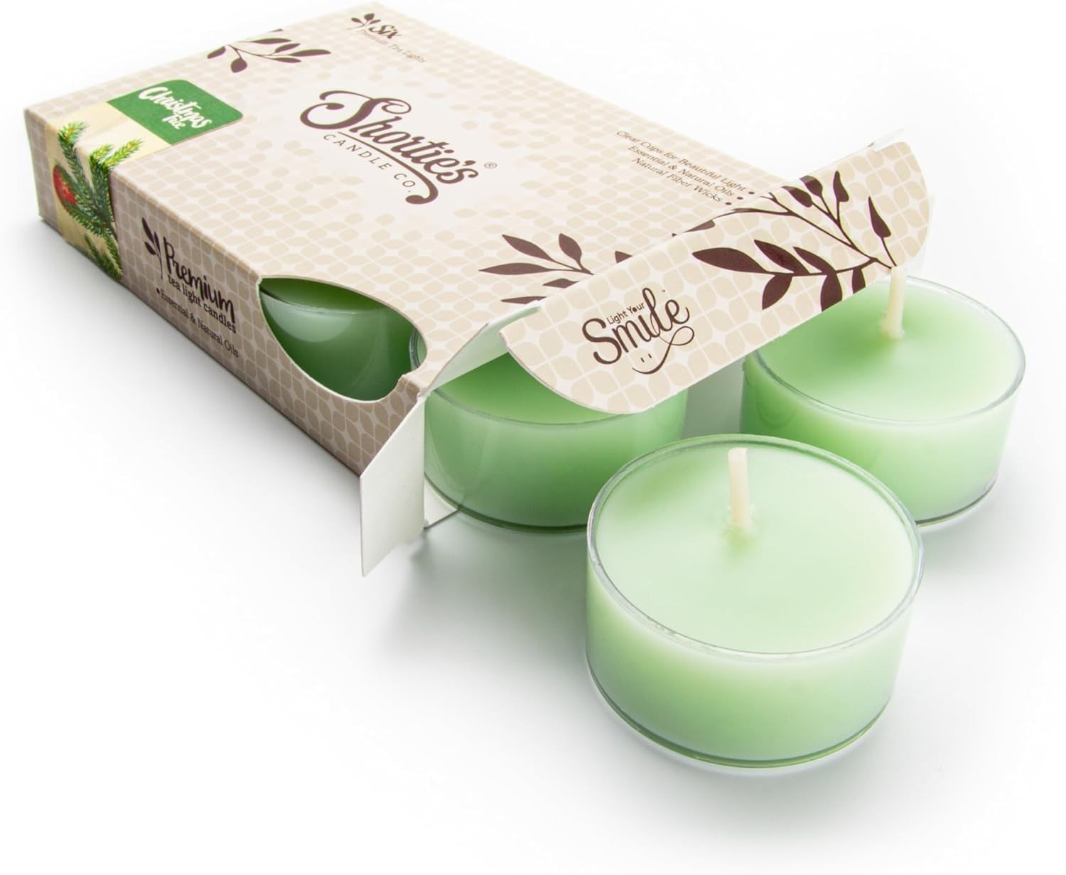 Bayberry Fir Premium Tealight Candles – Highly Scented with Essential Oils – 6