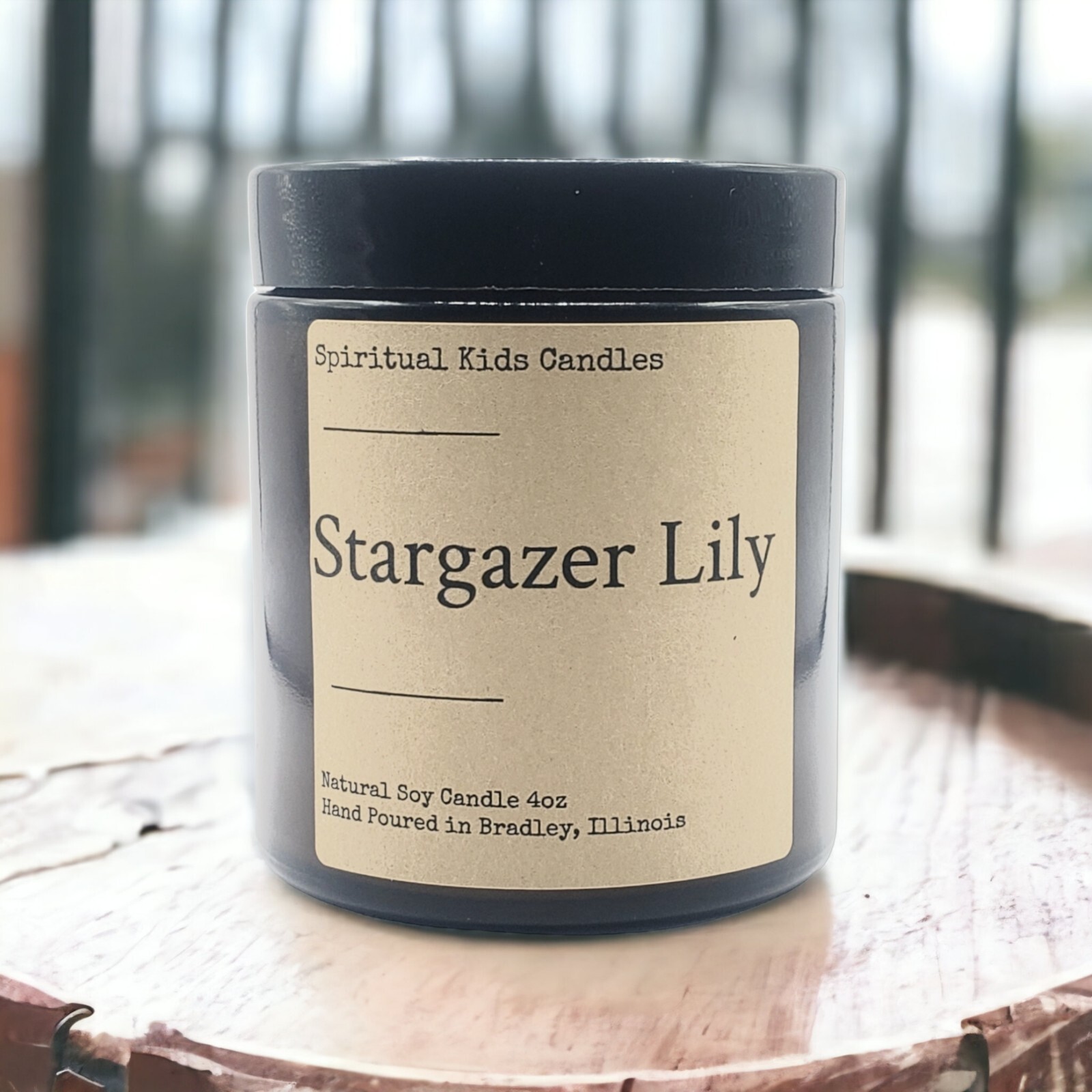 Stargazer Lily Soy Candle 4oz Jar 20-25 Hour Essential Fragrant Oils | Floral