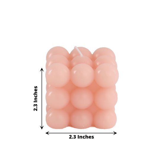 2 Pack | 2 inch Unscented Cube Candle Paraffin Wax for Bedroom/Bathroom/Kitchen