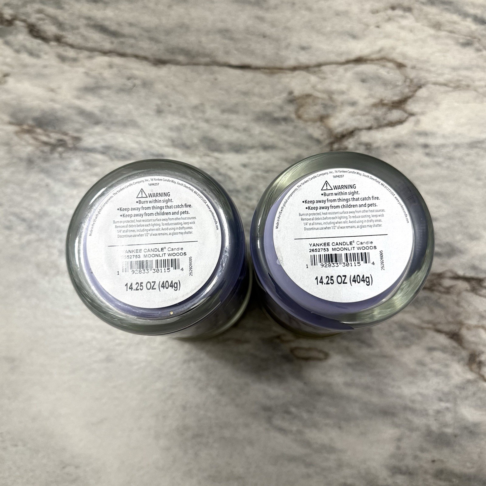 LOT OF 2-NEW-Yankee Candle MOONLIT WOODS 14.25oz. Fall scents Fast Shipping!