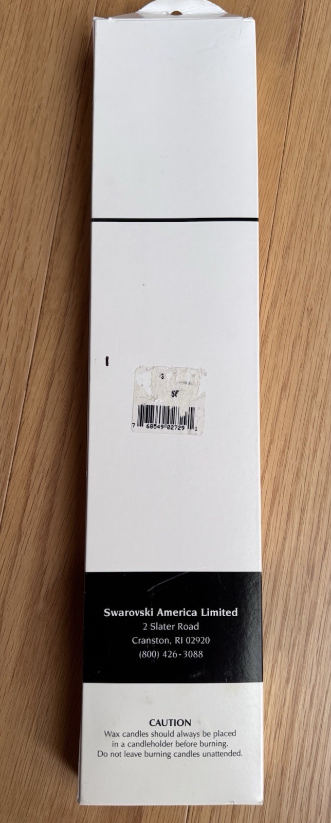 Swarovski Hand-Dipped Dripless White Taper Candles Size 3 13in 4pk