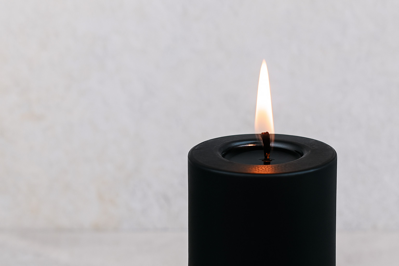 Black Pillar Candle 28 inch Tall Unscented Gothic Wedding Altar Centerpiece