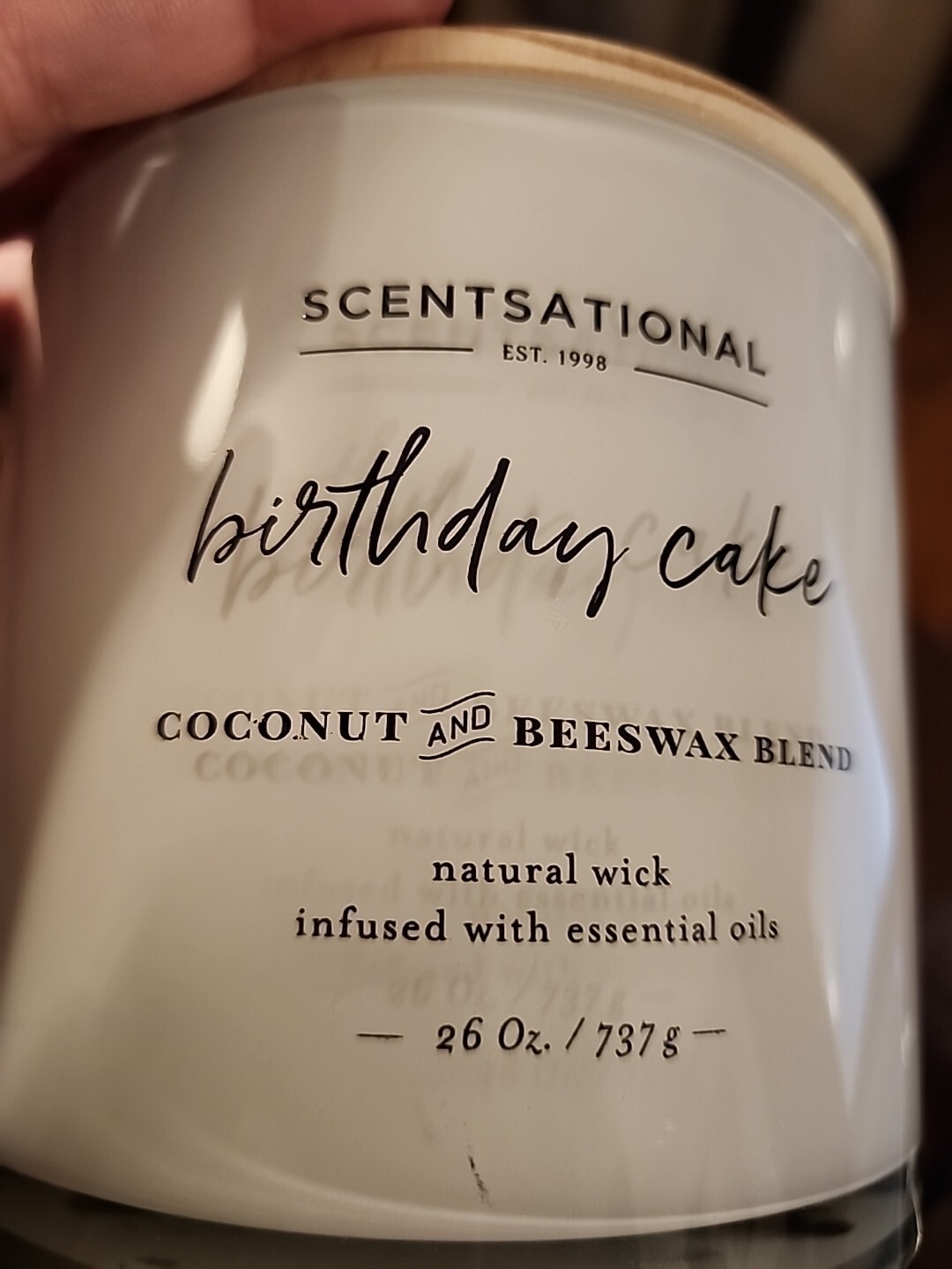 Scentsational BIRTHDAY CAKE 3-Wick Scented Candle JUMBO SIZE 26 oz NEW!