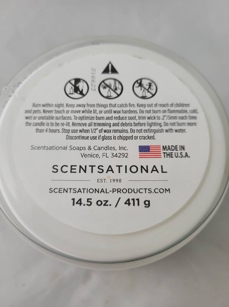 Scentsational Candle Mystical Magic 14.5oz VERY RARE Death Moth Halloween Used