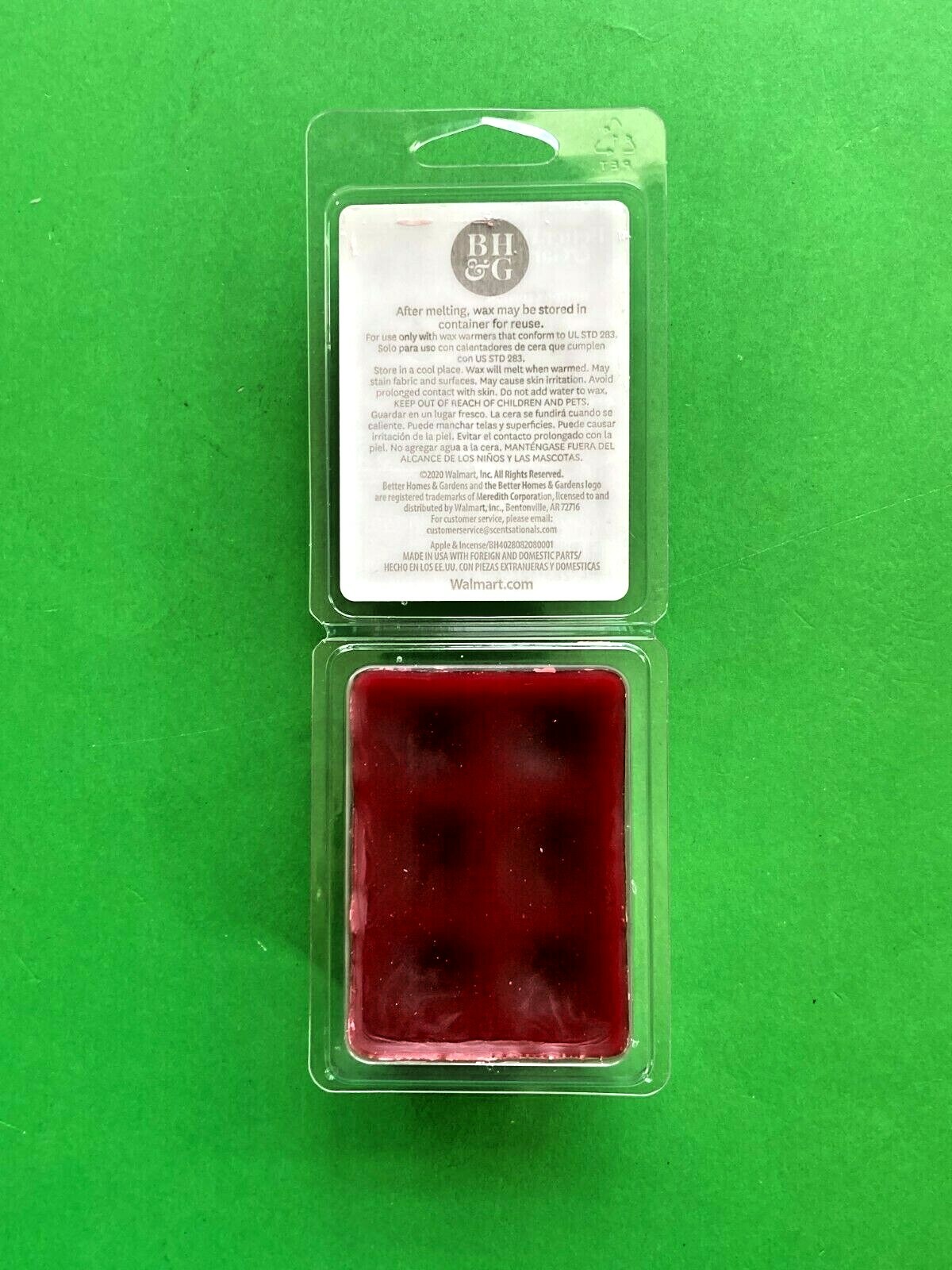 Better Homes and Gardens 3 PACKS Scented Wax Cube Apple and Incense 6 Count