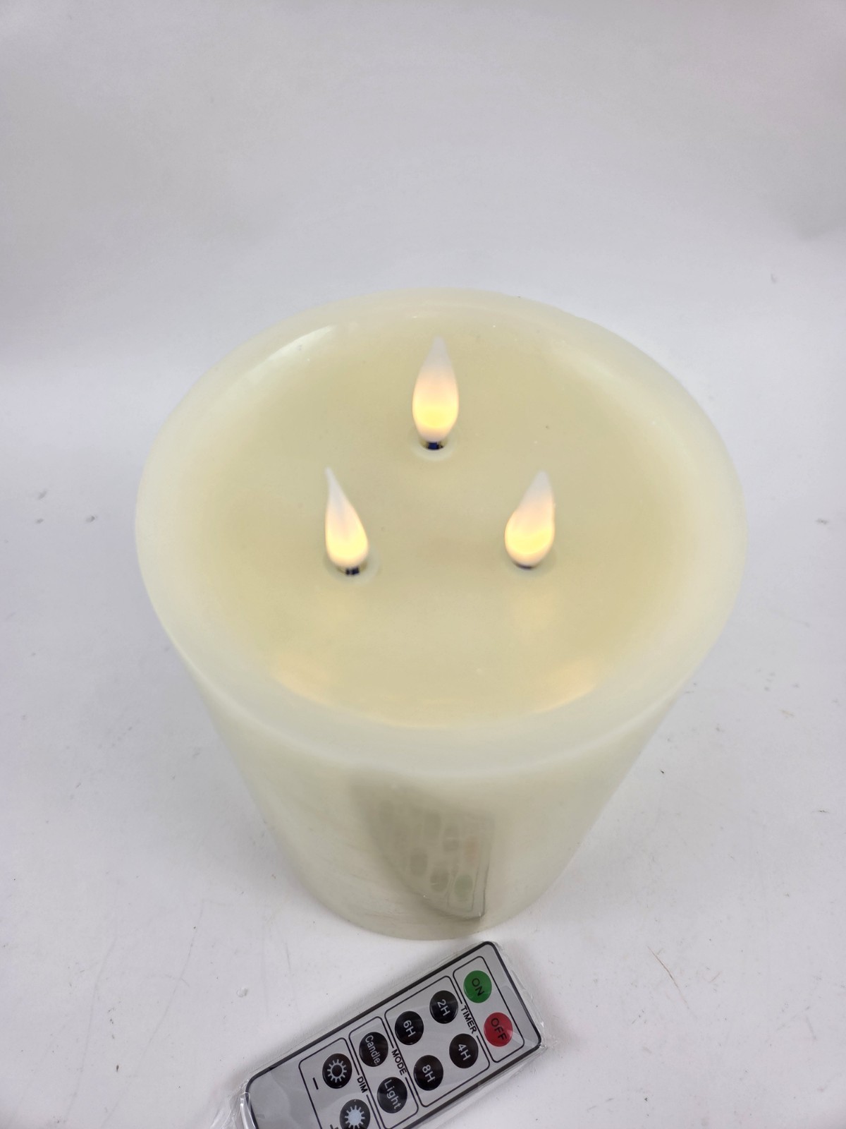 3-Wick 5″ X 6.5″ Candlelight Wax Candle Ivory by Valerie