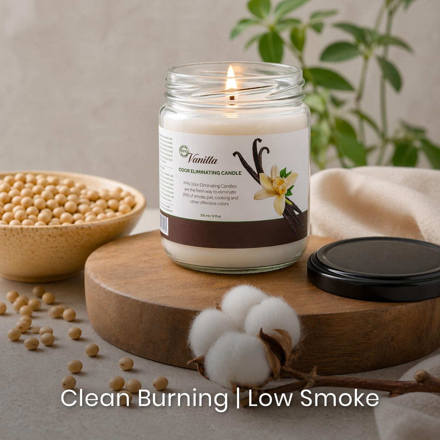 Odor Eliminating Candle Set – 2 Pack 12oz Soy Wax – Neutralizes Pet & Smoke Odor