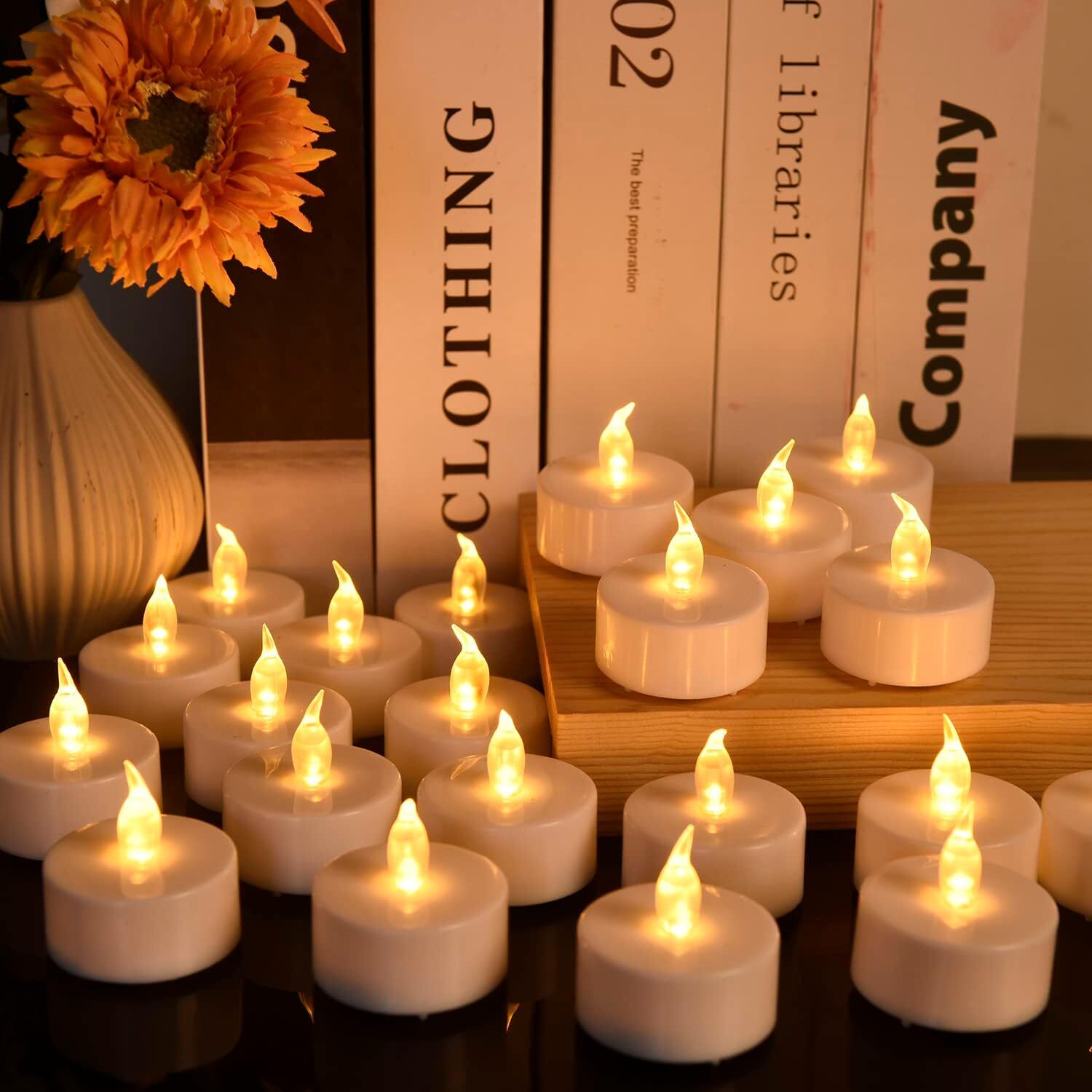 Flameless LED Tealight Candles Votive Candle Battery Operated Fake Tea Lights