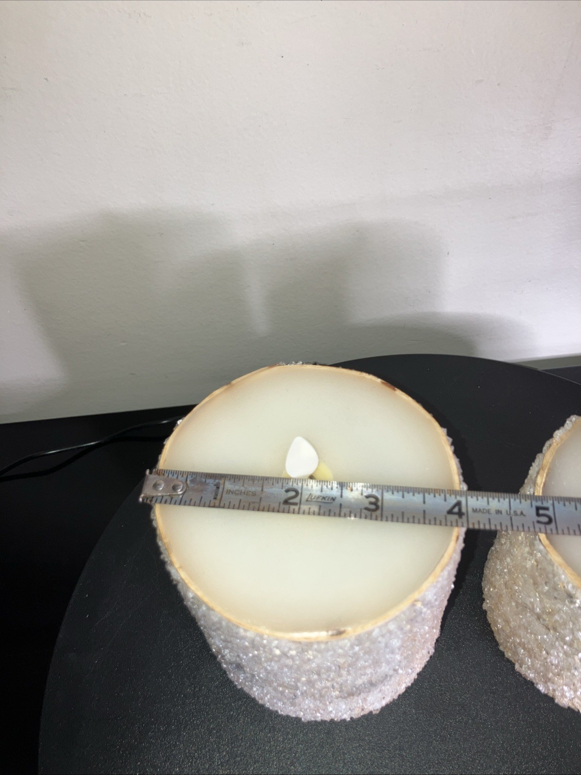Pair Of Pottery Barn by L&L Sugared Frosted Birch Flameless Candles