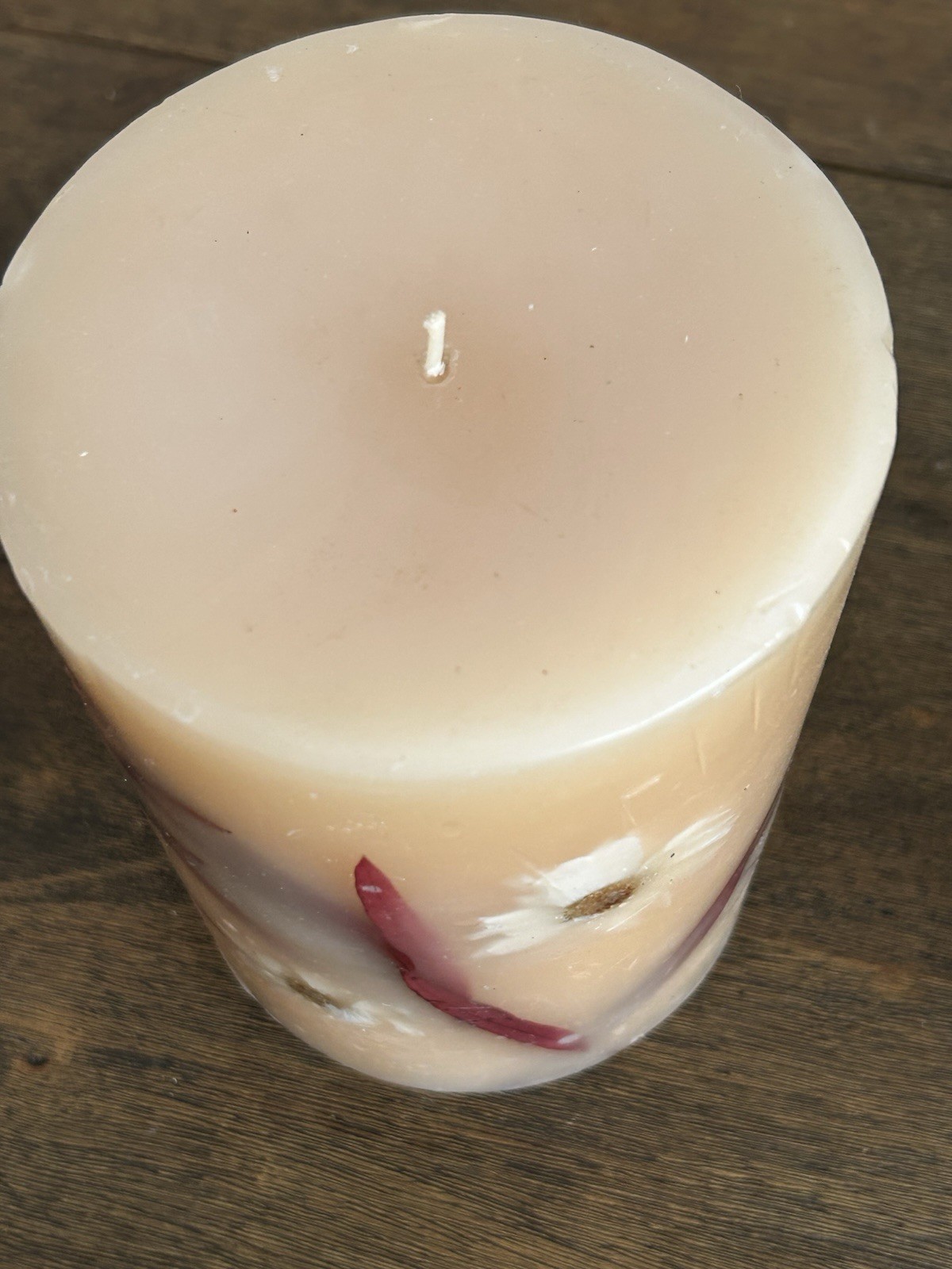 Botanical Large 6″ Round Candle with Exotic Flowers Made In El Salvador
