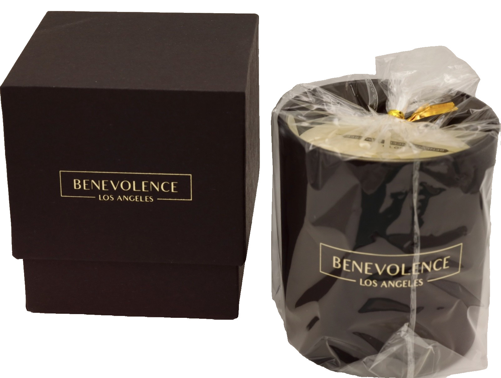 Benevolence Los Angeles Rose & Sandalwood Soy Candle 220g NIB Matte Black