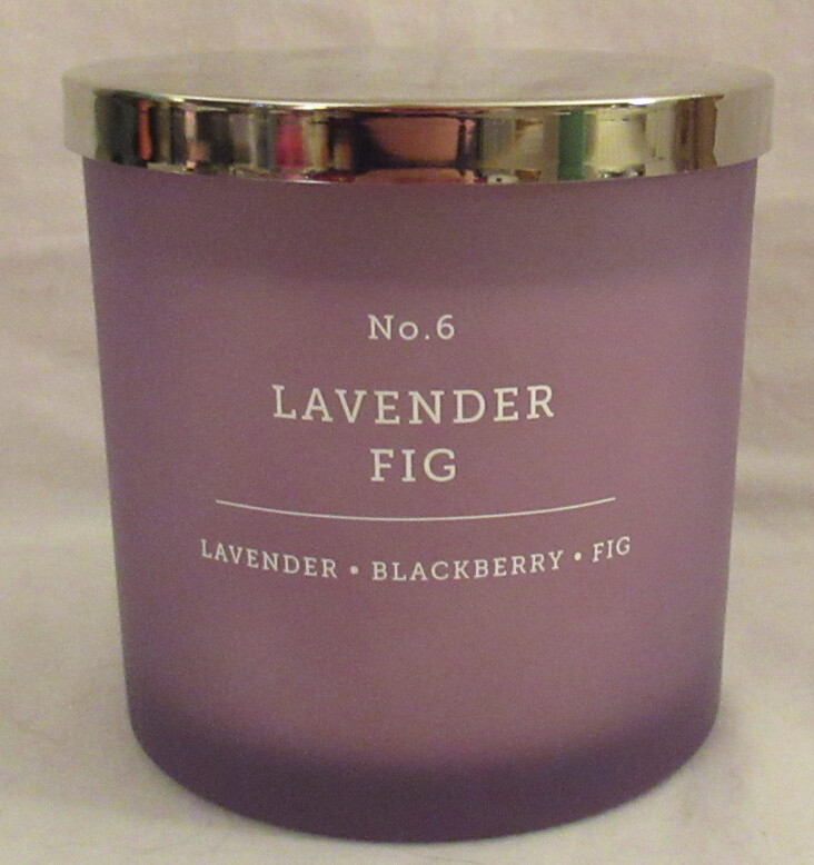 Kirkland’s 13 oz Large Jar 3-Wick Candle 28-32 hours No. 6 LAVENDER FIG