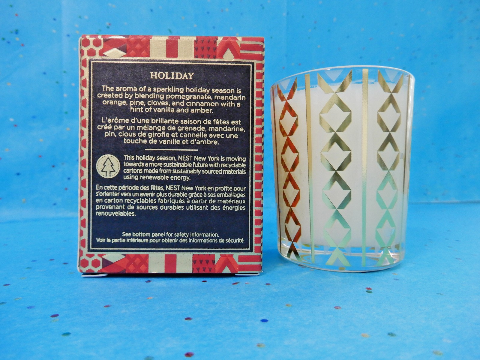 Nest New York 2025 Holiday Votive Scented Candle 2 oz / 57g ~cinnamon vanilla