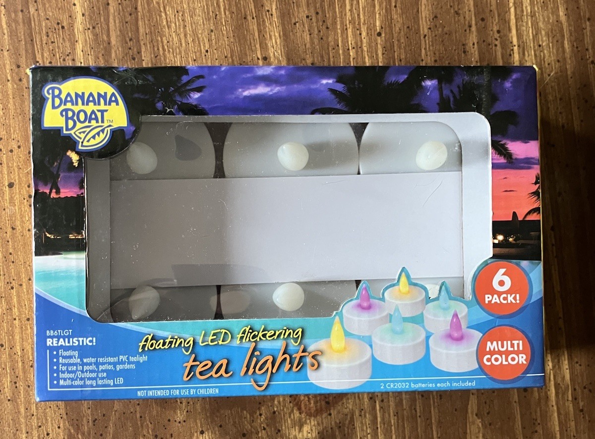 Floating Candles 6 Piece Flickering Tea Light Battery Operated Candles