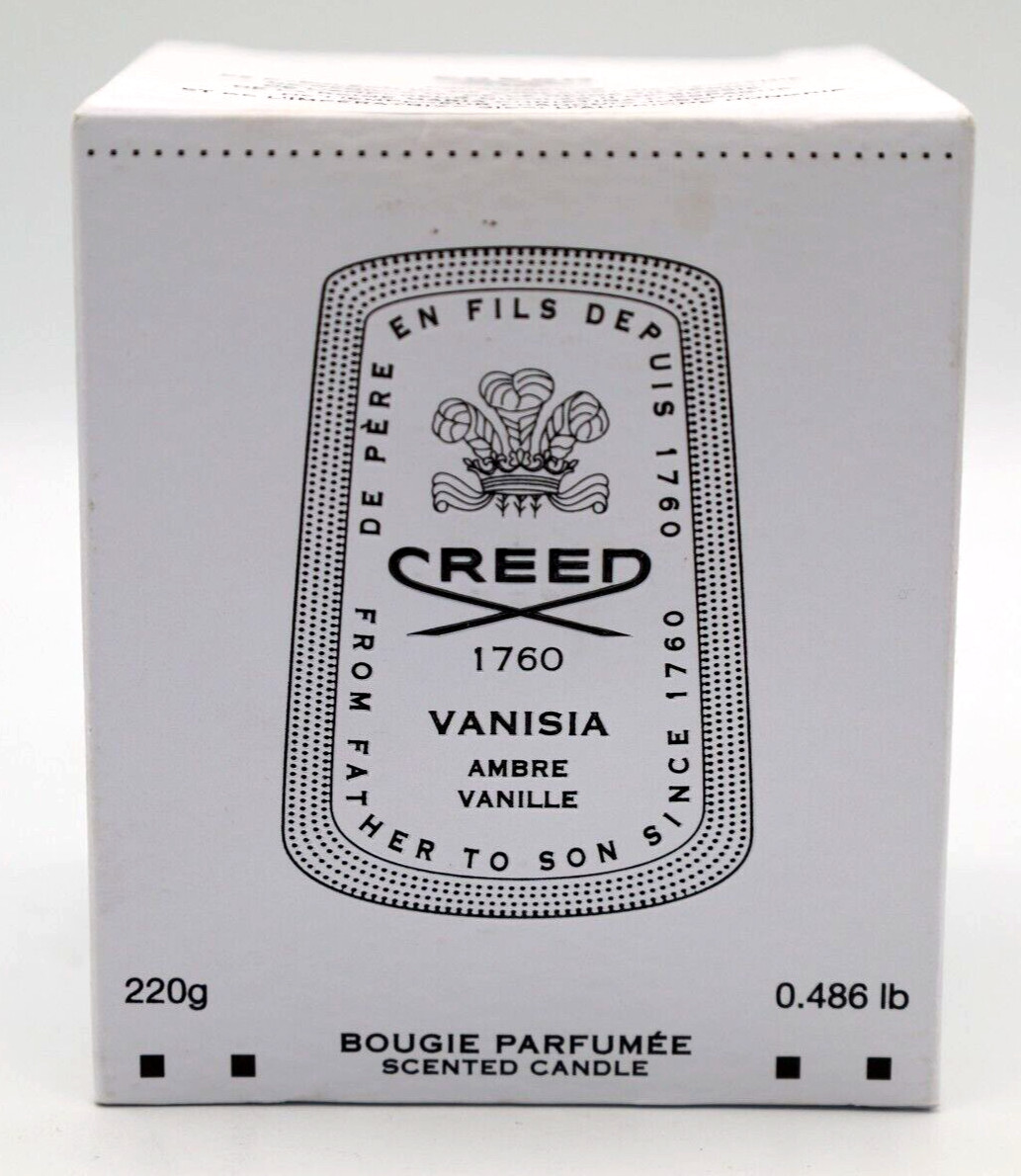 Creed Bougie Parfumee Vanisia Ambre Vanille Candle 220g Boxed Fast Finescents