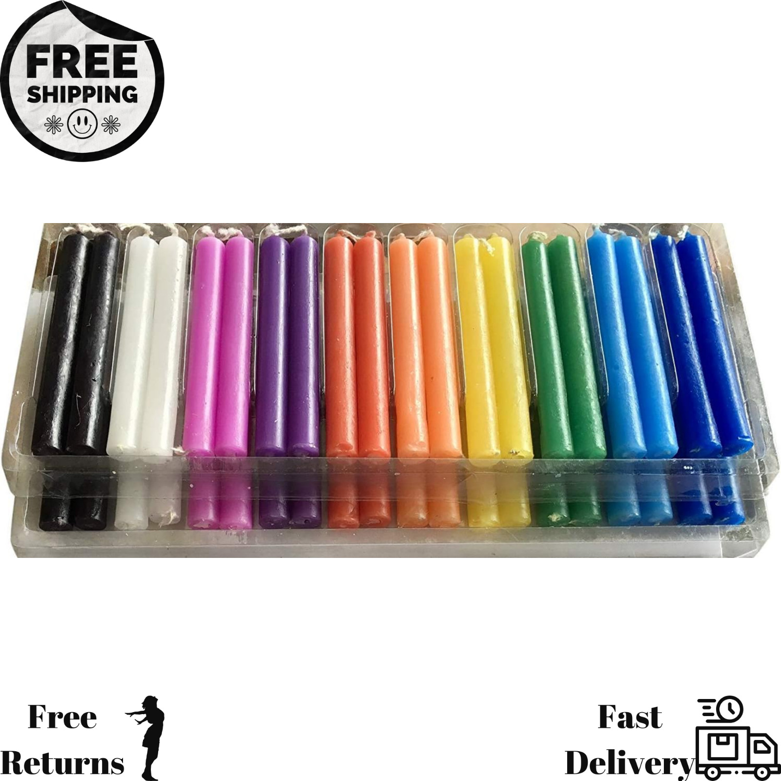 20 Pcs Incense Garden Wicca Candles, Assorted Colors, Casting Spells Rituals