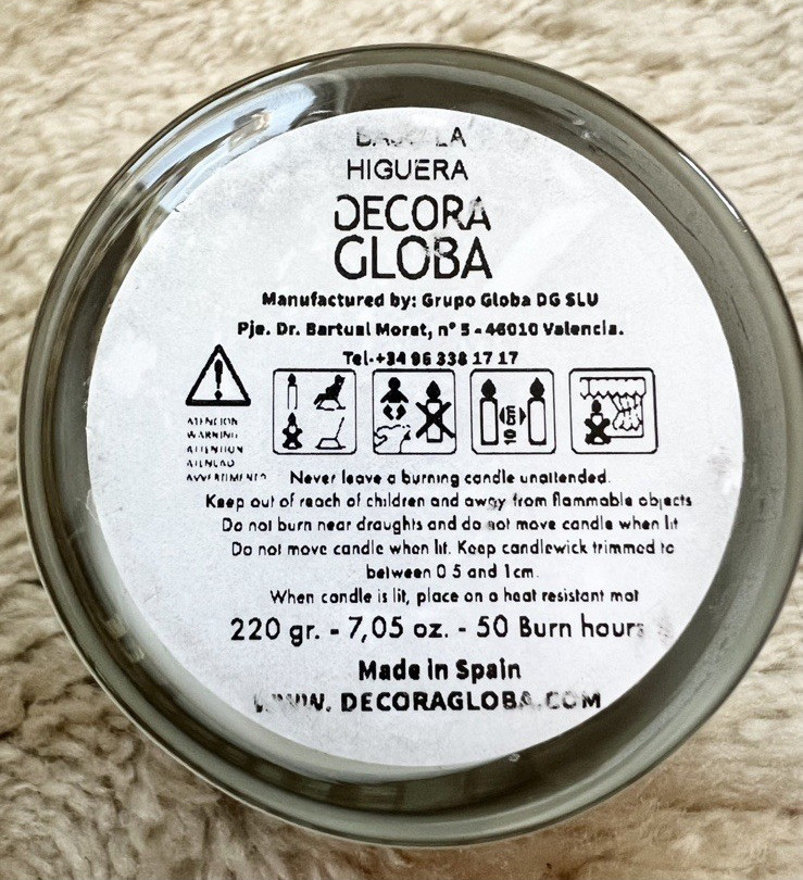 DECORA GLOBA LUXURY CANDLE 7.05 OZ / 220 G SPAIN