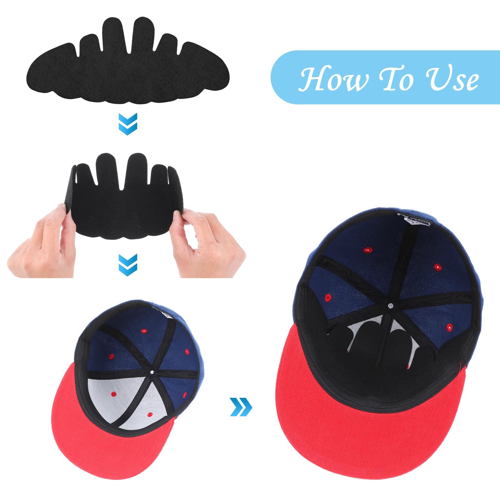 HJZHII 10Pcs Baseball Caps Inserts, Washable Hat Felt Shapers Flexible Hat Sw…