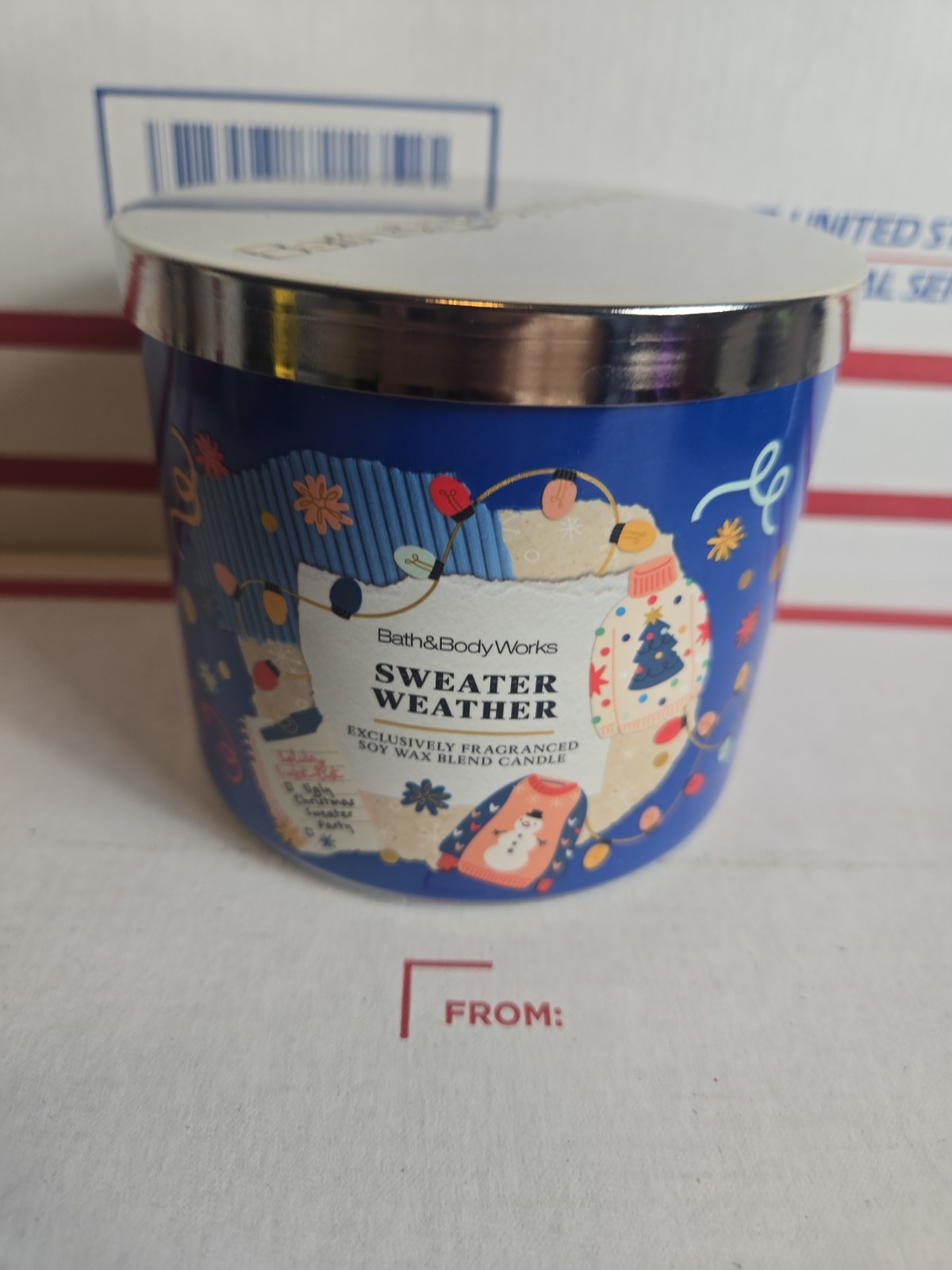 Bath & Body Works SWEATER WEATHER Scented 3 Wick CANDLE 25-45 Hrs NEW