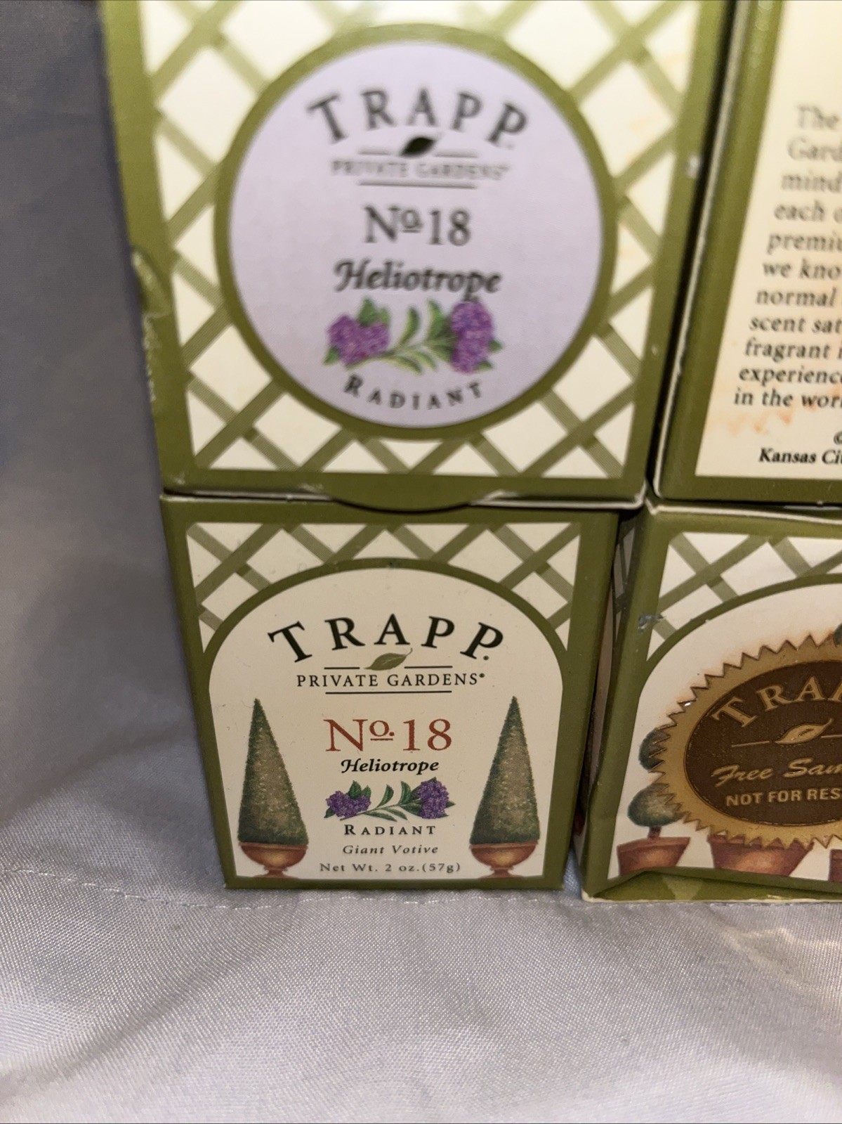 Trapp Private Gardens Heliotrope Radiant Votive Candles Lot Of 6 New