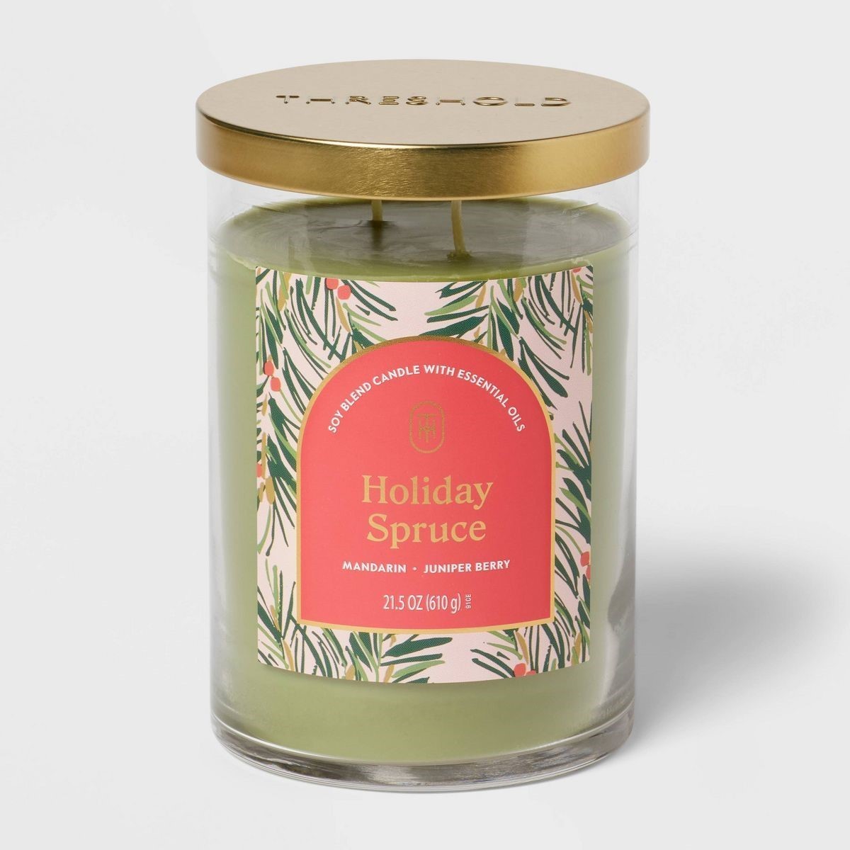 Threshold Candle Holiday Spruce Mandarin & Juniper Berry 21.5oz Soy Wax Blend