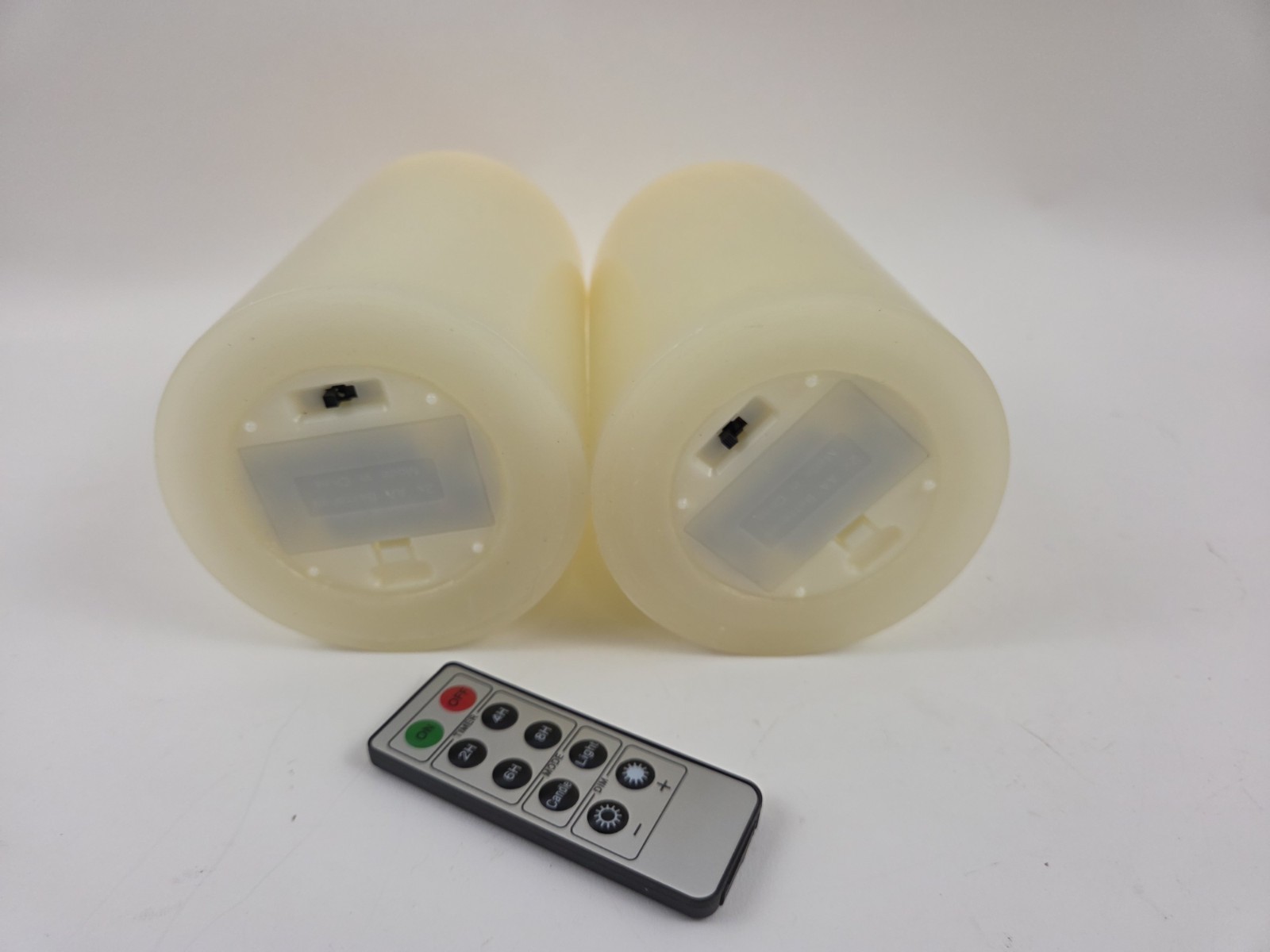 Set of 2 4″ x 6″ Candle Light Wax Candles in Ivory by Valerie