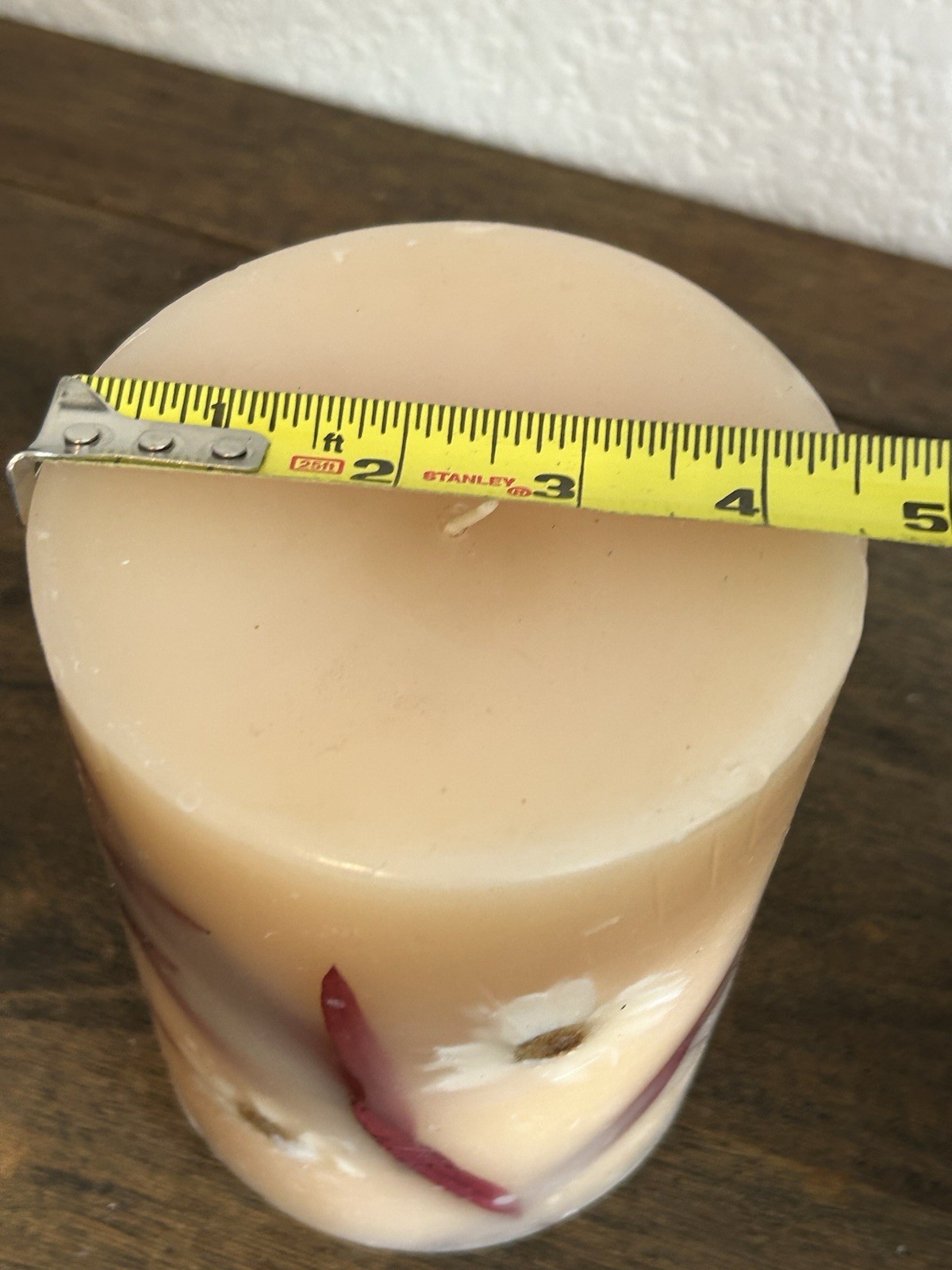 Botanical Large 6″ Round Candle with Exotic Flowers Made In El Salvador