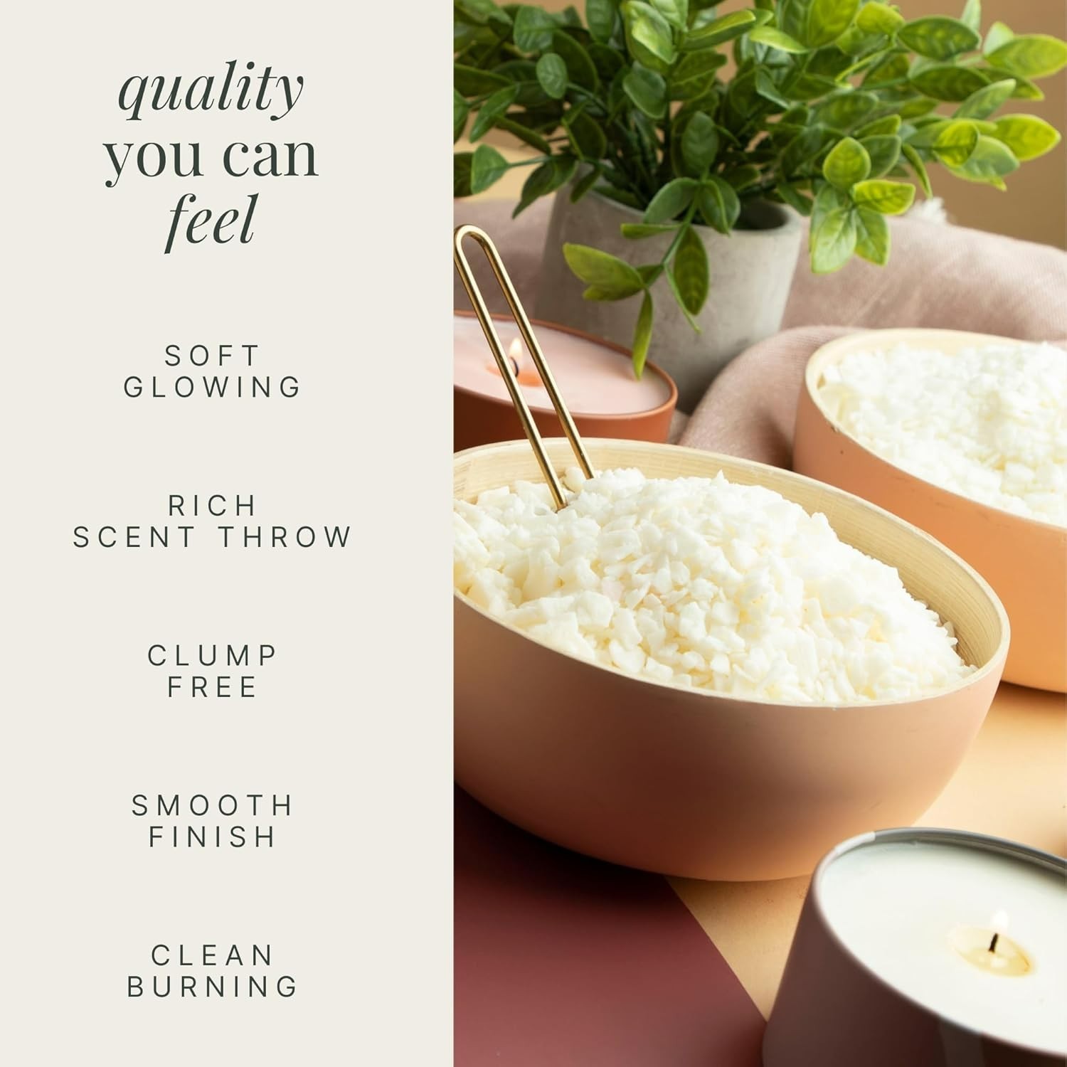 Organic Soy Candle Wax for Candle Making, 10 lbs Natural Candles Making Suppl…