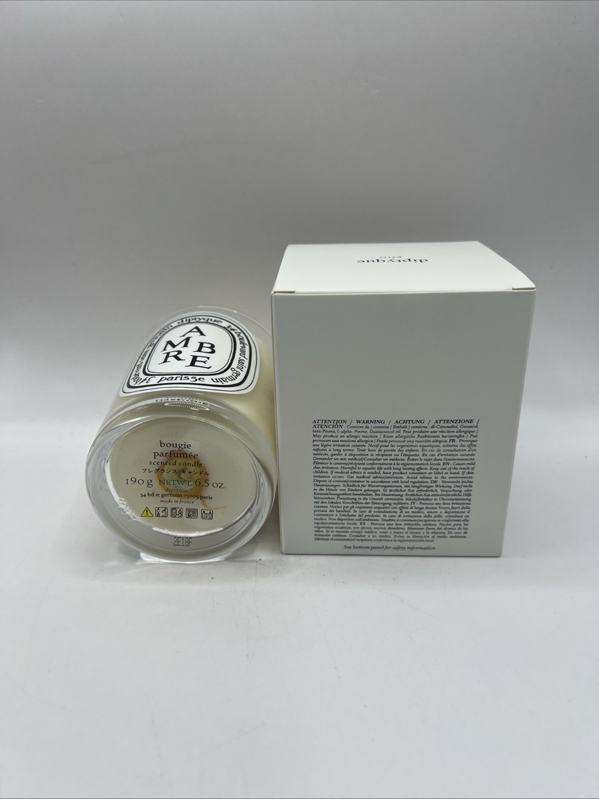 Diptyque Ambre Bougie Parfumee Luxury Scented Candle 6.5oz New In Box