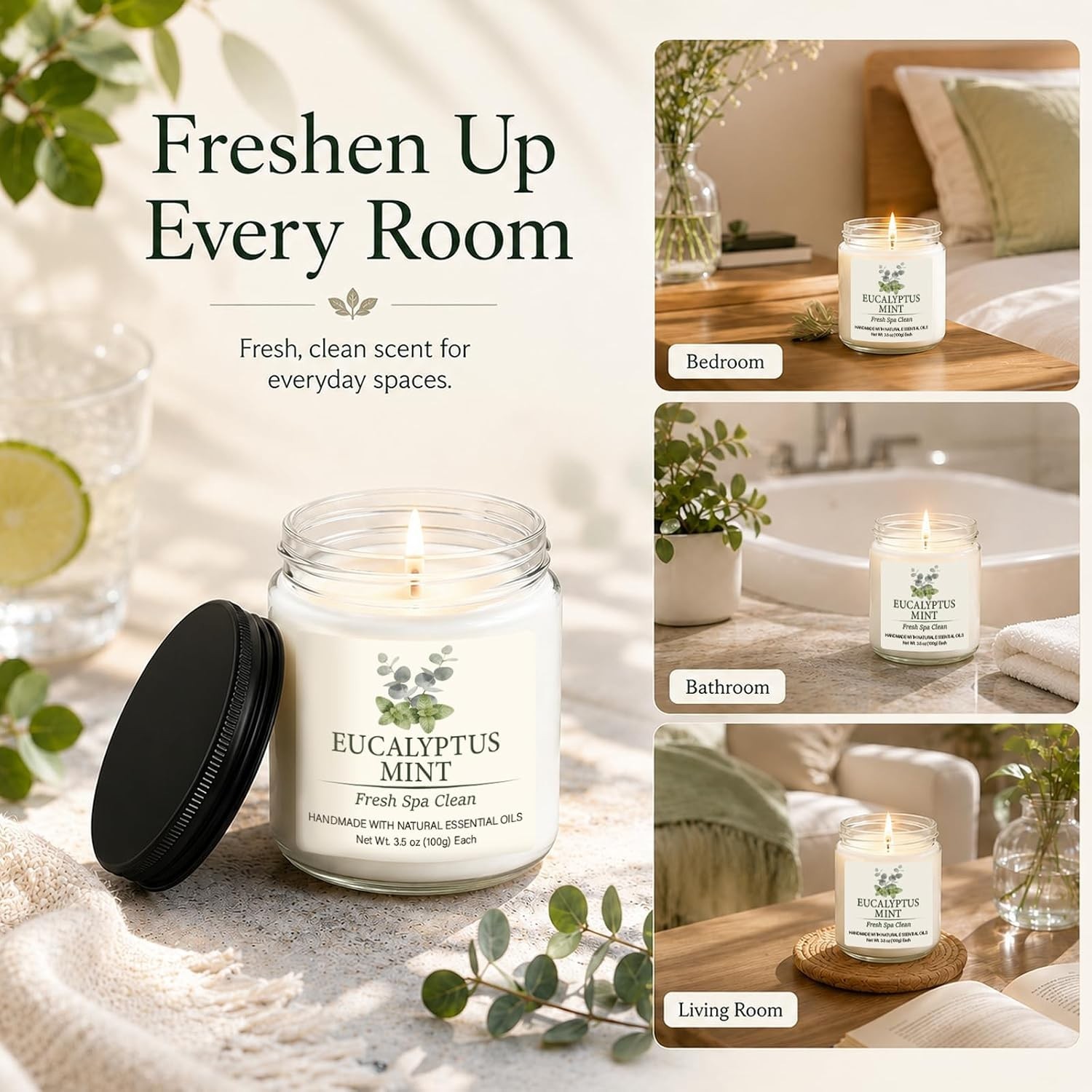 Spring & Summer Scented Candles Set, 6 Pack Soy Candles for Home, 21 oz Aroma…