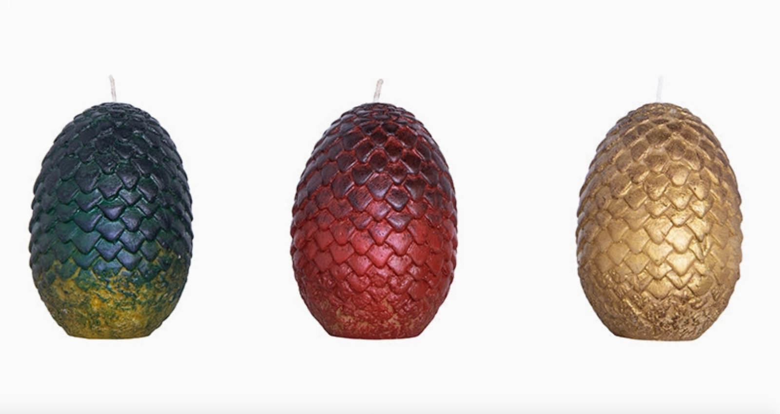 Game of Thrones Dragon Egg Candles, Set of 3