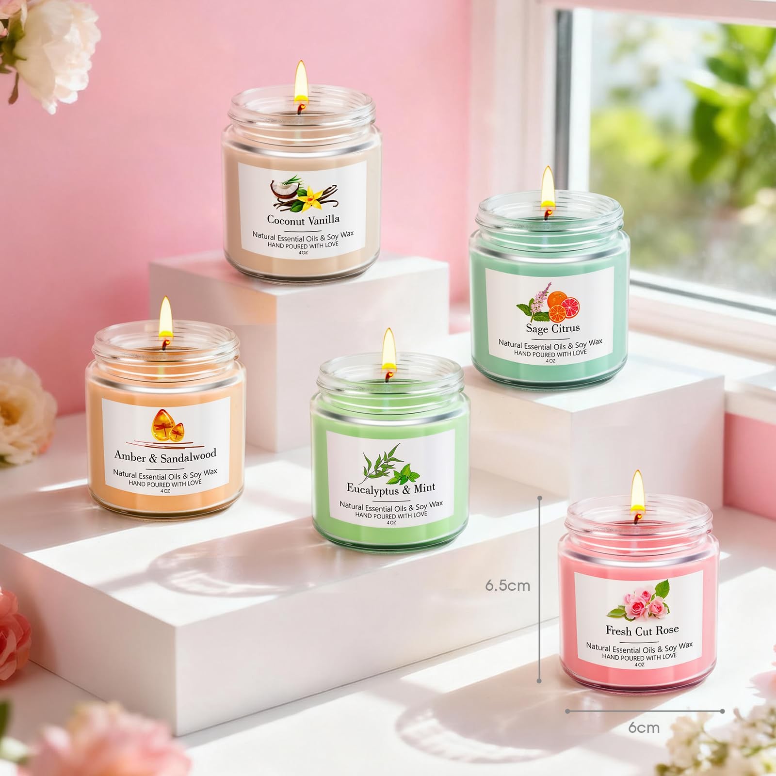 9 Pack Candles Gift for Women Aromatherapy Candles for Home Scented 36 oz 300…