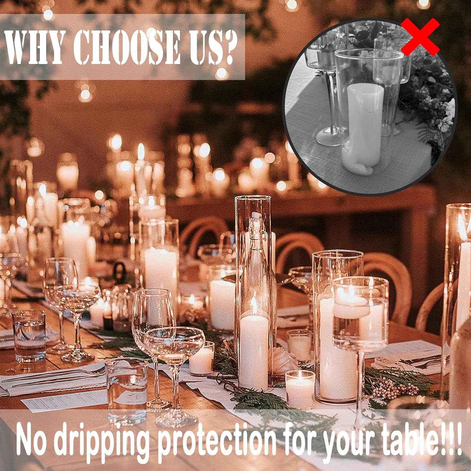 18 Pcs Ivory Pillar Candles Bulk Set，2X3 2X6 2X8 Inch – 12 Each Size，Hurricane C
