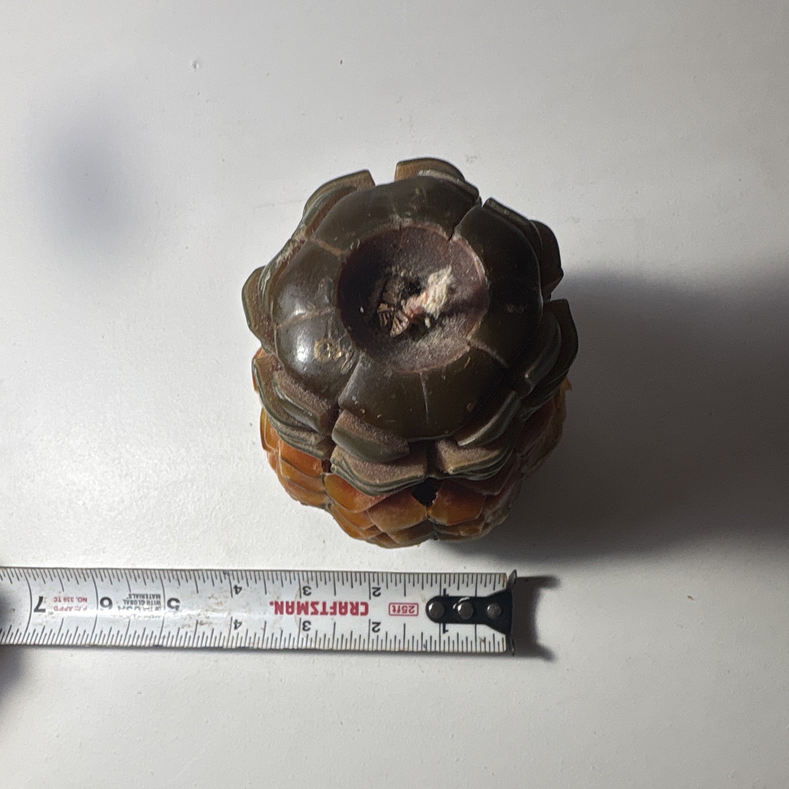 Pineapple Shaped Wax Candle Decorative Single Wick Unscented Green