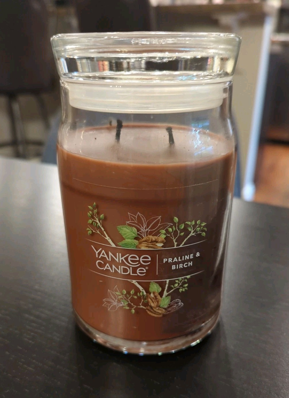 Yankee Candle Praline & Birch 2-wick Large Jar – burned once 20 oz